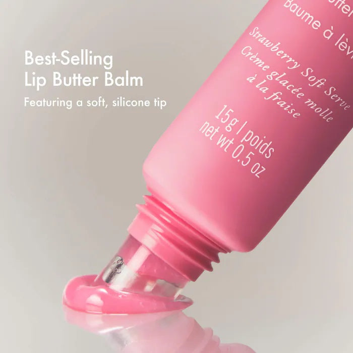 ⏰First 500 :2nd Item 60% Off,💋Sweet Pink Duo: Birthday Cake & Strawberry Soft Serve Lip Butter Balm