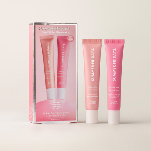 ⏰First 500 :2nd Item 60% Off,💋Sweet Pink Duo: Birthday Cake & Strawberry Soft Serve Lip Butter Balm